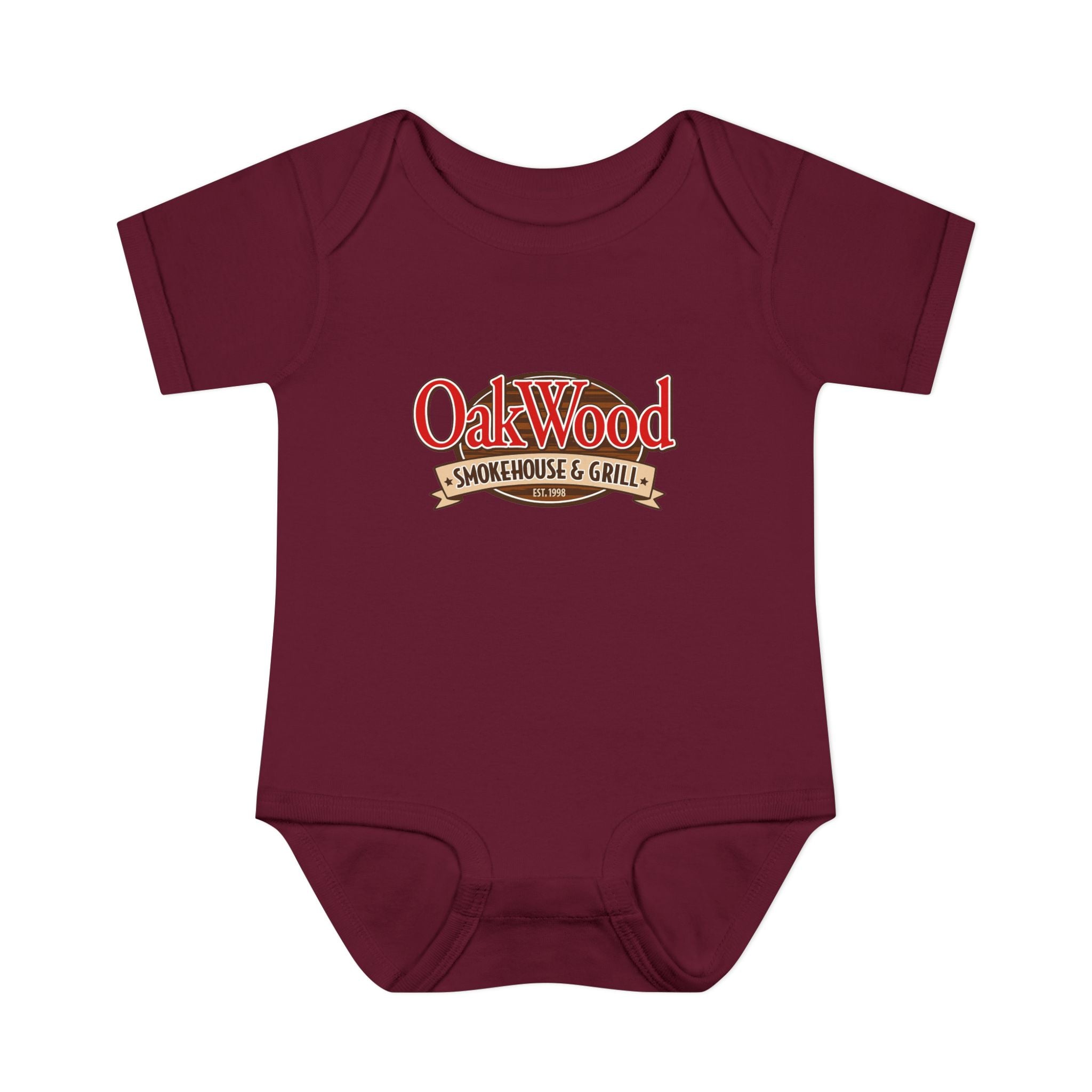 OakWood Smokehouse & Grill Infant Bodysuit - Cute Baby Logo Onesie