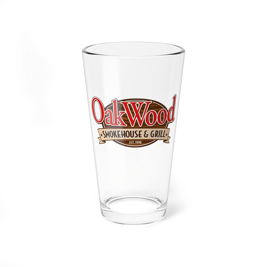 OakWood Smokehouse & Grill 16oz Mixing Glass - Branded Bar Pint
