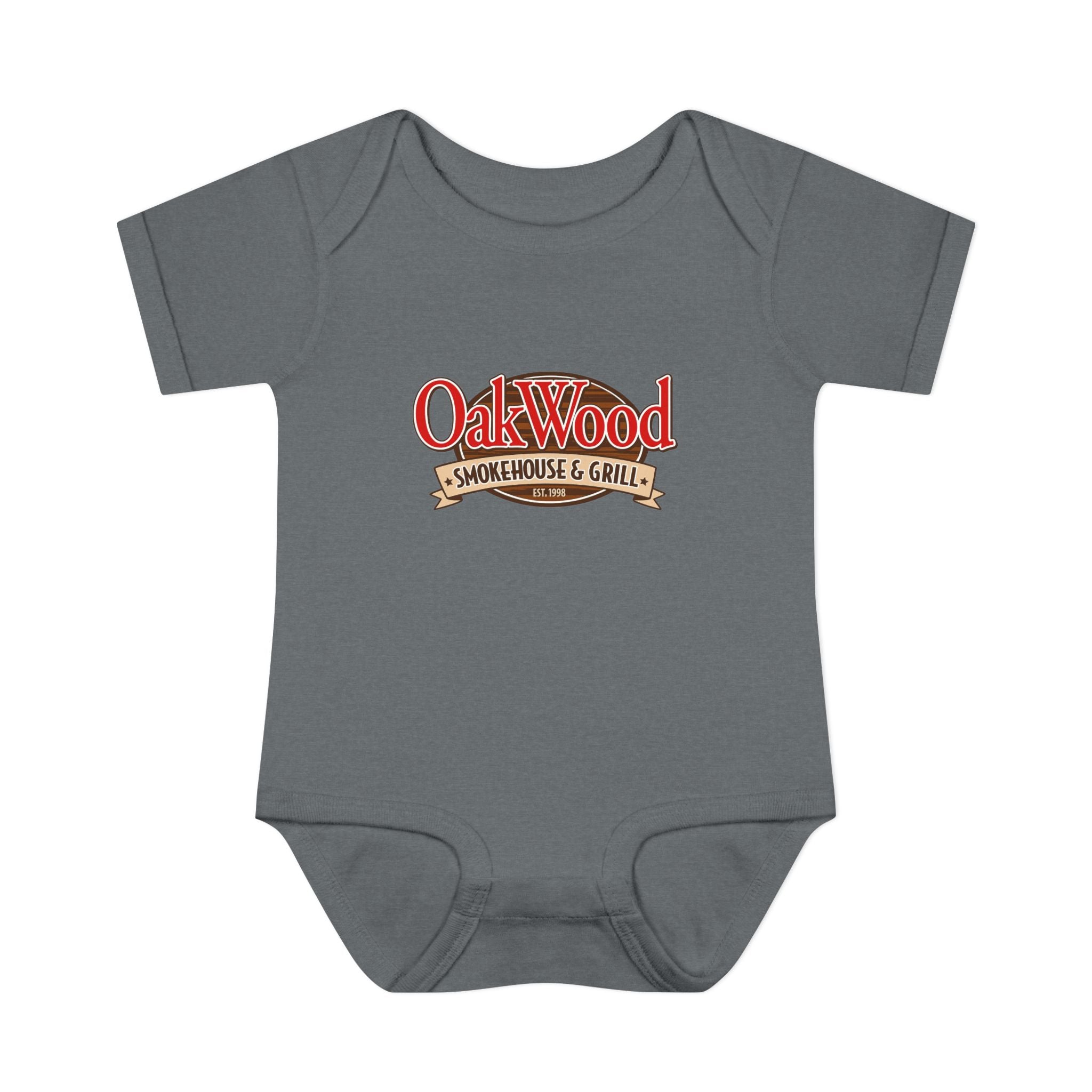 OakWood Smokehouse & Grill Infant Bodysuit - Cute Baby Logo Onesie