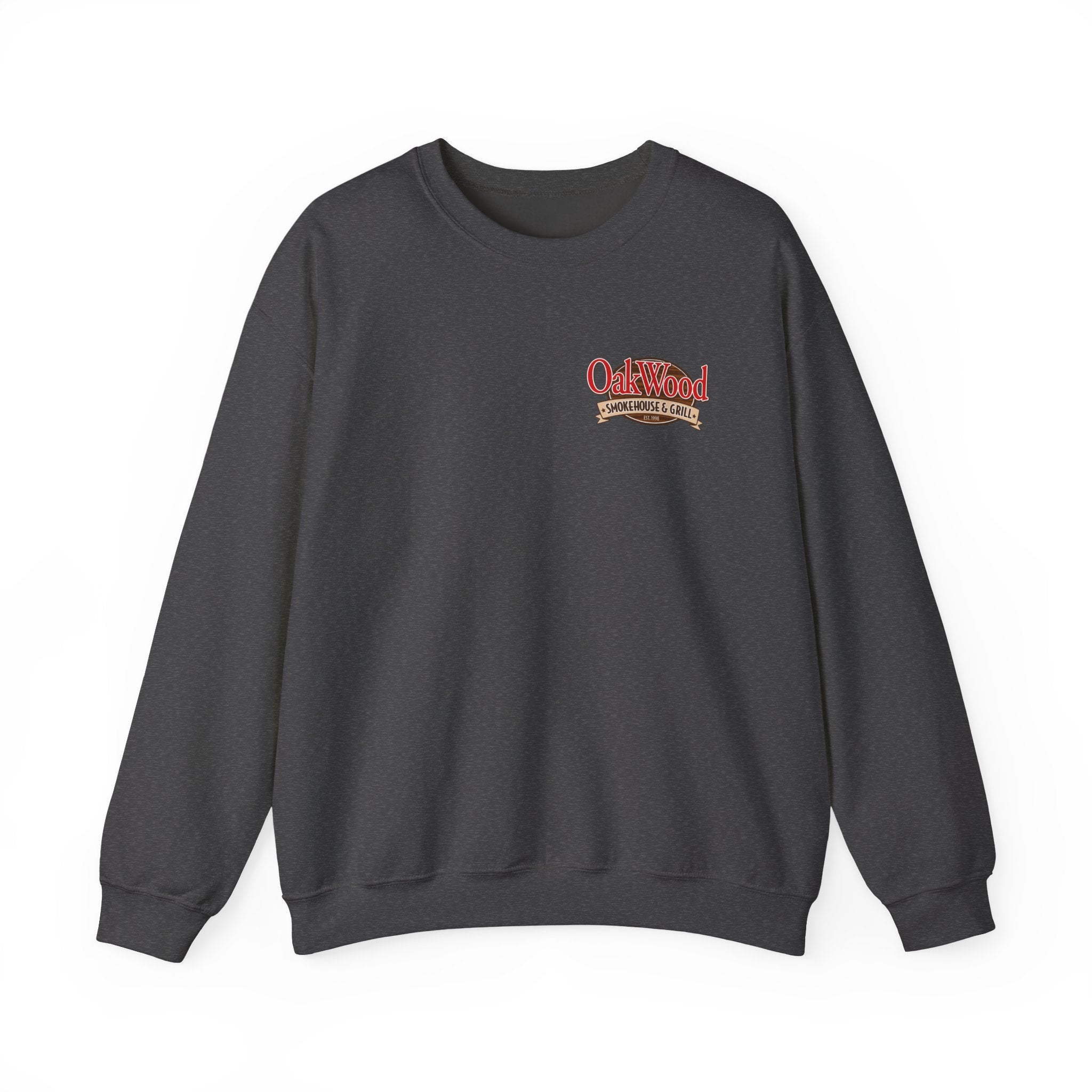 Oakwood Coffee Crewneck Sweatshirt — Vintage Coffee Logo Pullover