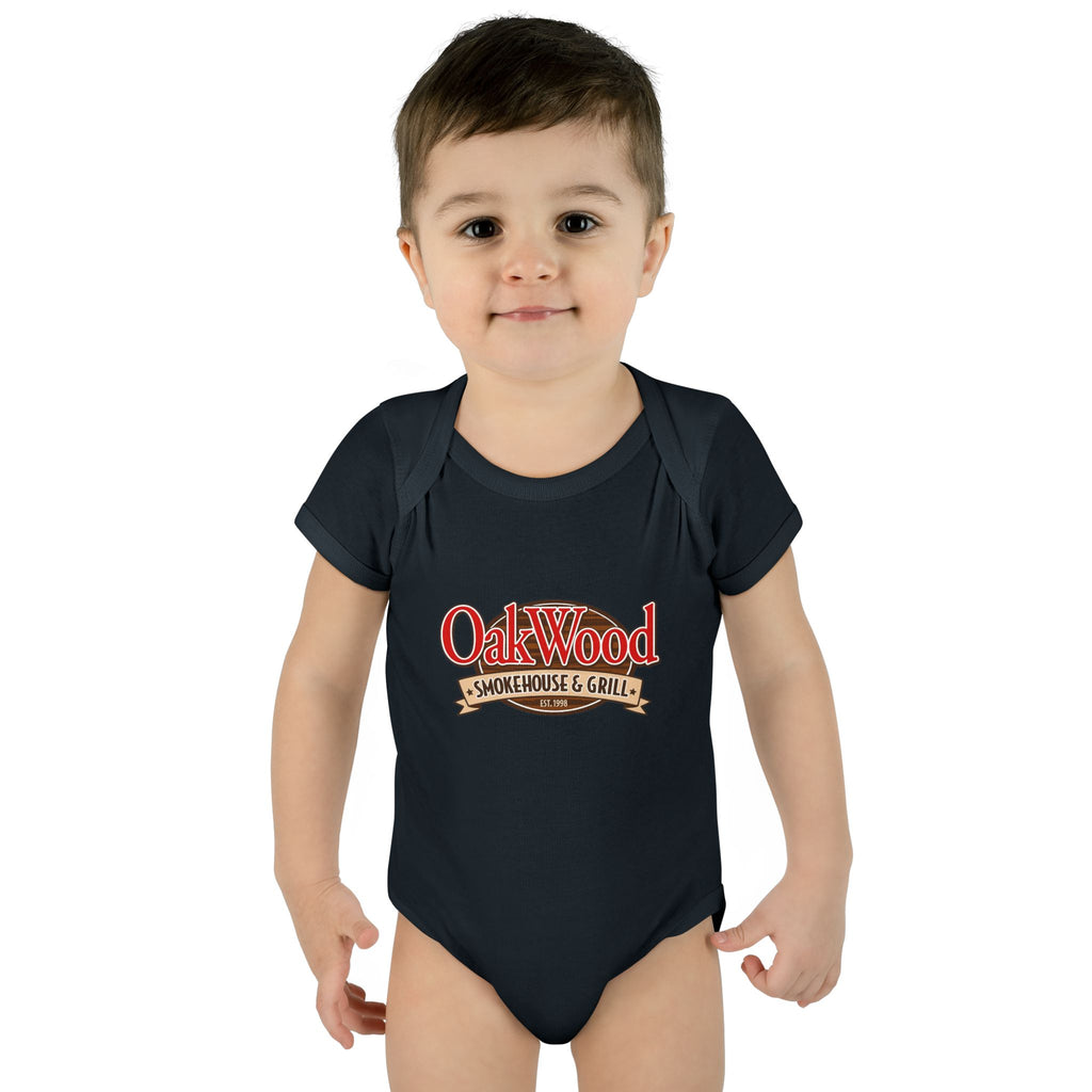 OakWood Smokehouse & Grill Infant Bodysuit - Cute Baby Logo Onesie