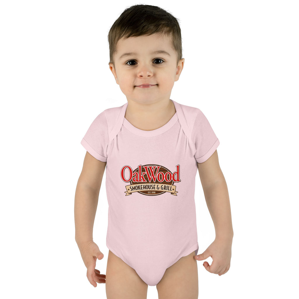 OakWood Smokehouse & Grill Infant Bodysuit - Cute Baby Logo Onesie