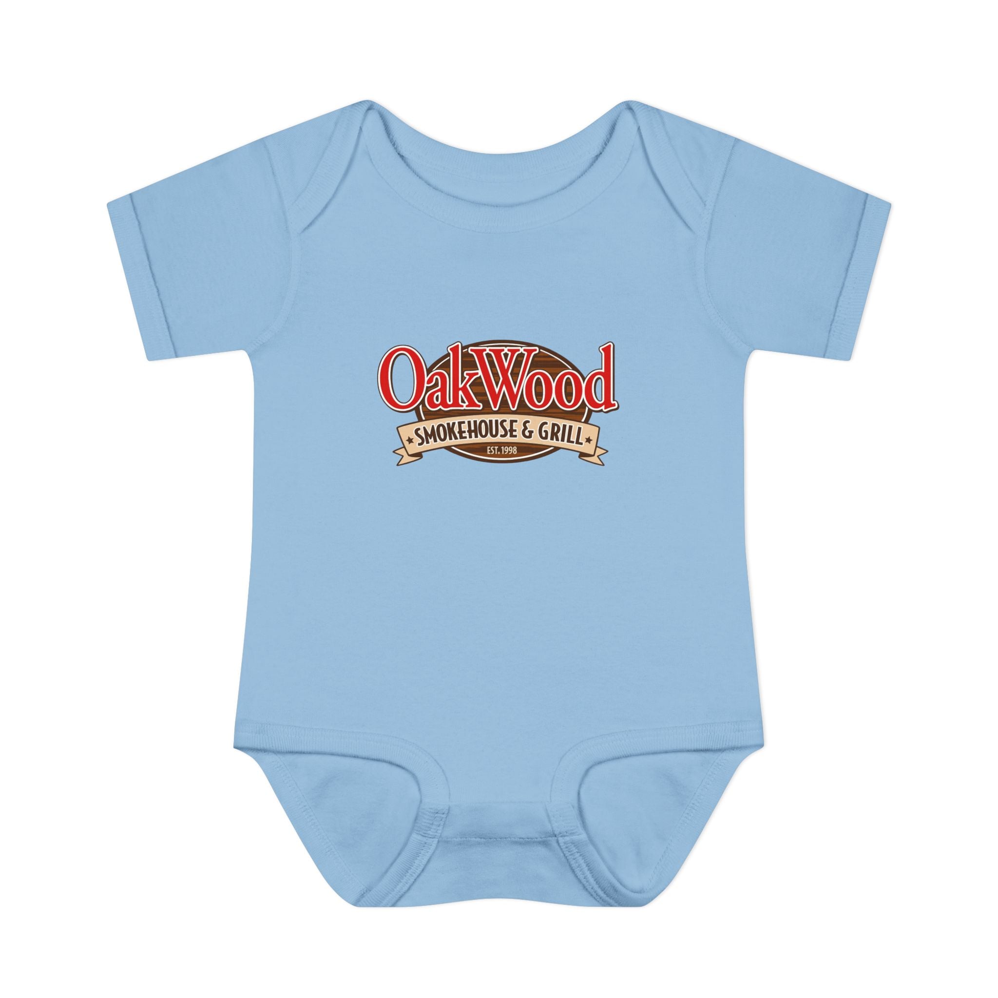 OakWood Smokehouse & Grill Infant Bodysuit - Cute Baby Logo Onesie