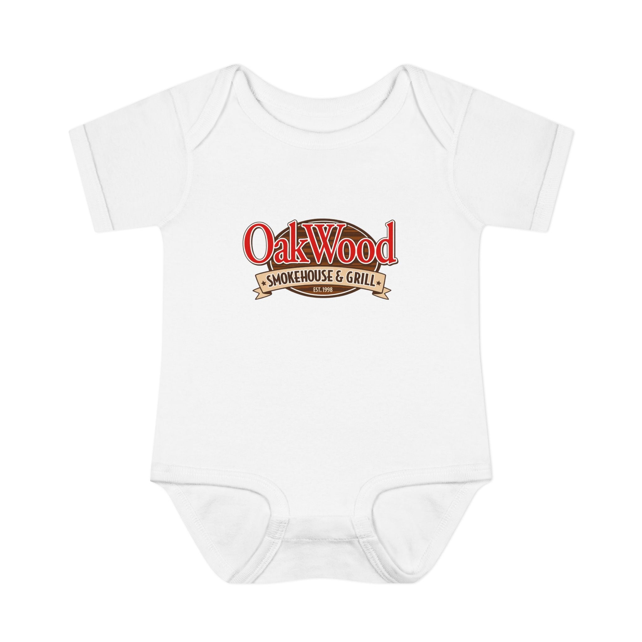 OakWood Smokehouse & Grill Infant Bodysuit - Cute Baby Logo Onesie