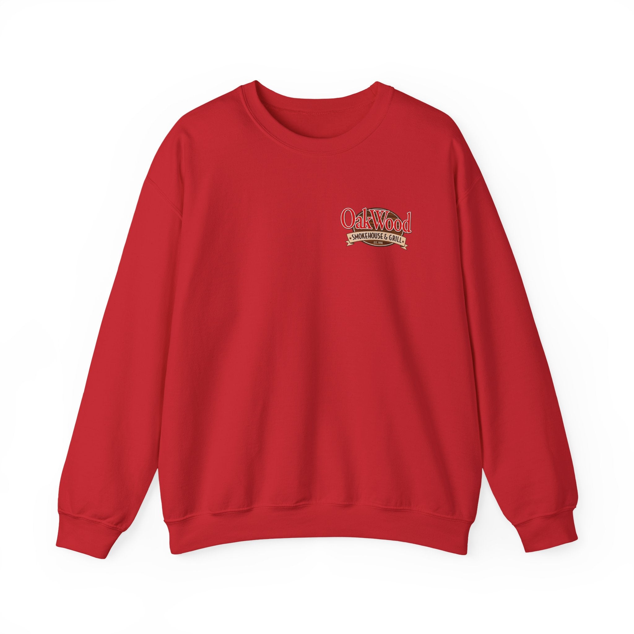 Oakwood Coffee Crewneck Sweatshirt — Vintage Coffee Logo Pullover